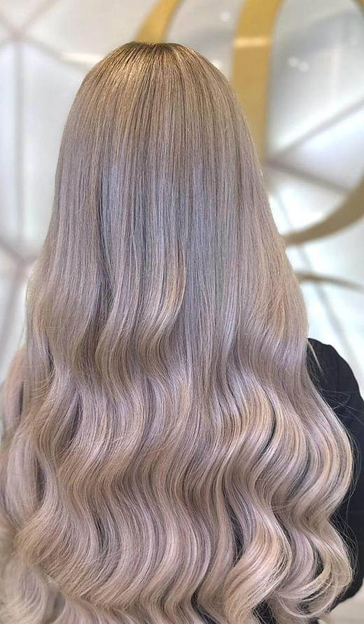 Ash blonde after extensions