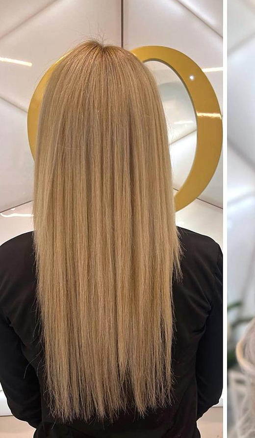 Ash blonde before extensions
