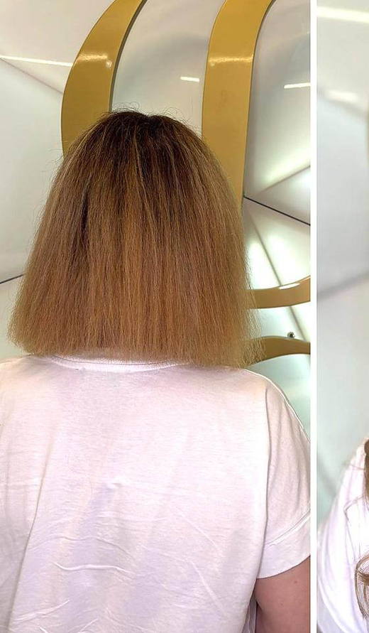 Strawberry blonde before extensions