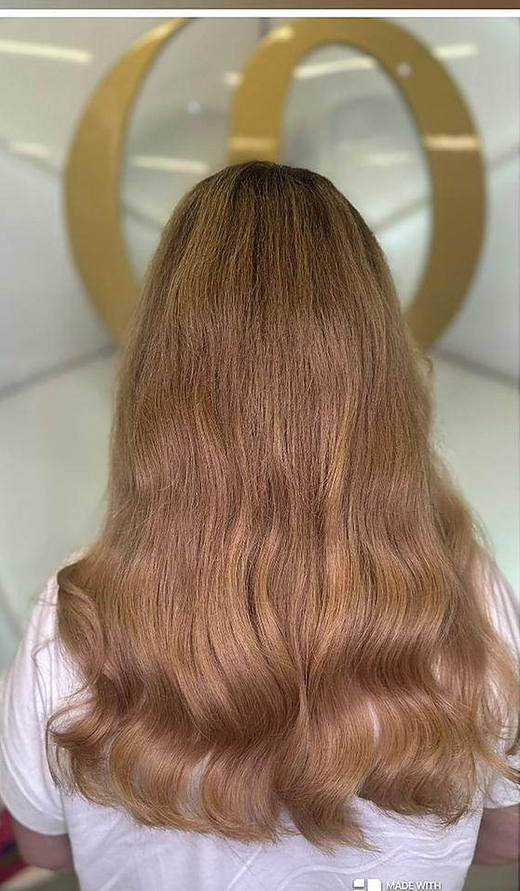 Strawberry length after extensions at PhiStudio Dubai